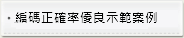 編碼正確率優良示範案例