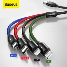 Baseus 4 in 1 Type-C Micro-USB  Charger Cable Charging Adapter Lead for iPhone