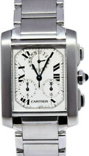 Cartier Tank Francaise Chronoflex Chronograph Steel Quartz Watch 2303