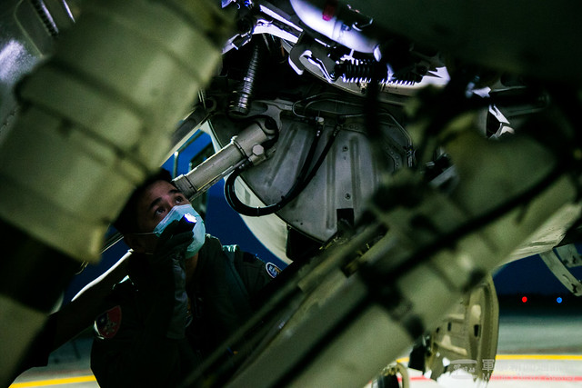 漢光37號演習空軍第五聯隊夜間升空攔截