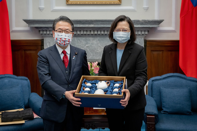 接見日本參議院世耕弘成參議員訪團　總統盼和日本等區域夥伴　一起努力實現「自由開放印度太平洋」願景