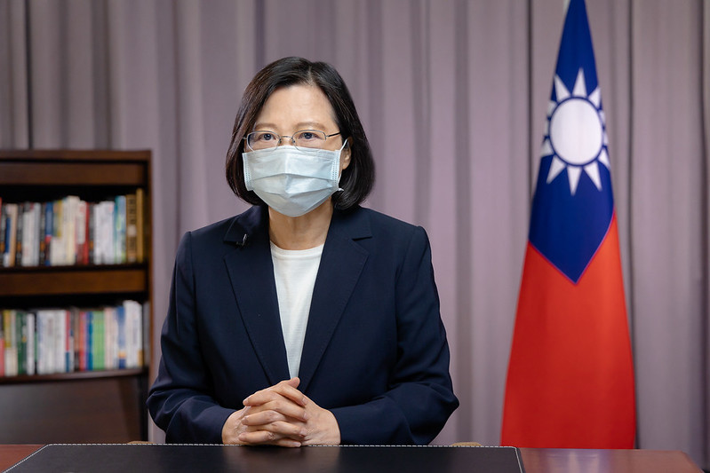 總統針對中國在臺灣周邊進行實彈射擊演習發表談話