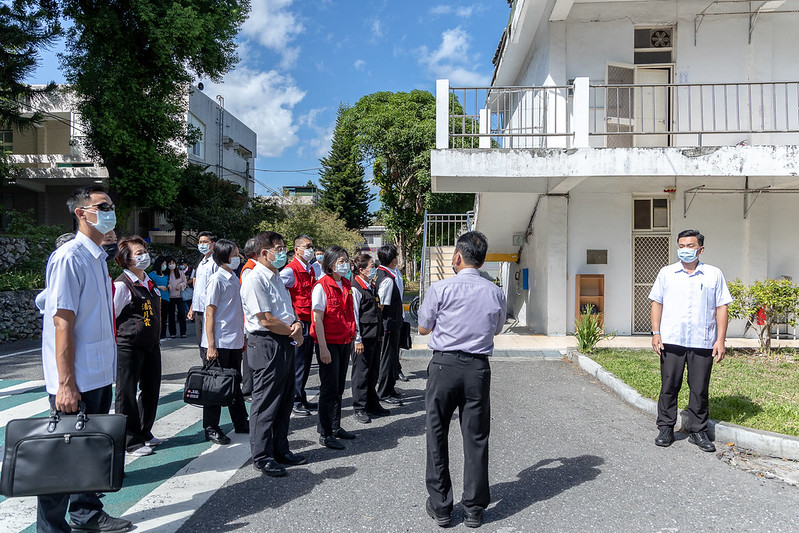 總統視察「國立玉里高級中學受損情形」