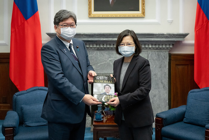 接見日本自民黨政調會長萩生田光一 總統：持續深化與日各領域合作 一起促進印太區域的自由開放及穩定