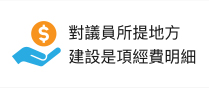 對議員所提地方建設事項經費明細表