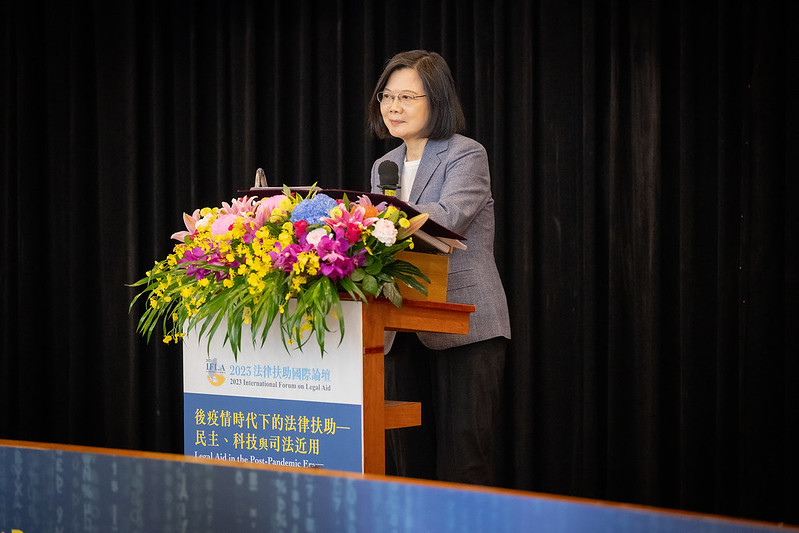 總統出席「2023法律扶助國際論壇」開幕式，並致詞