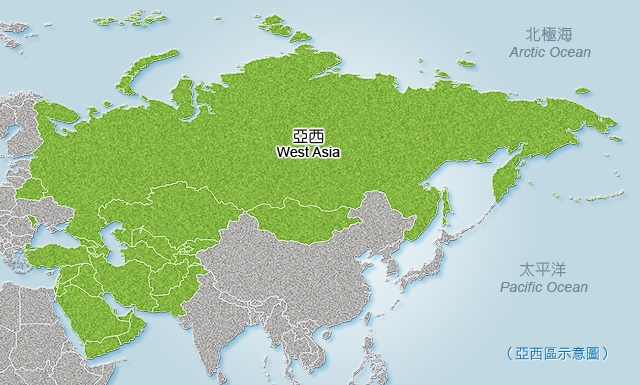 亞西地區地圖