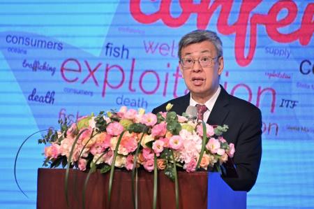 2024年5月14日行政院長陳建仁出席「臺灣漁工福祉國際會議」開幕式 　共8張