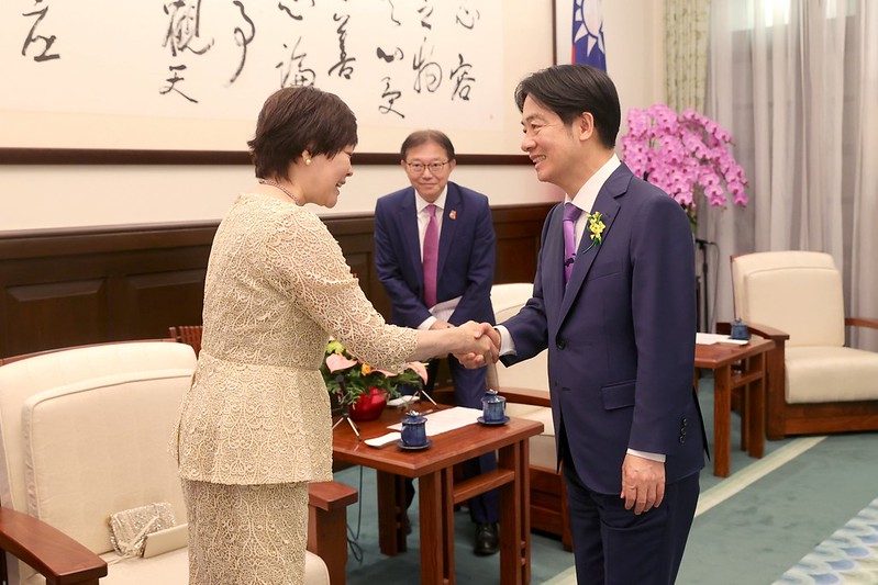 總統接見日本前首相安倍晉三夫人安倍昭惠女士　盼臺日持續攜手維護印太區域和平穩定與繁榮發展　讓臺日友好情誼及「善的循環」成為國際社會典範