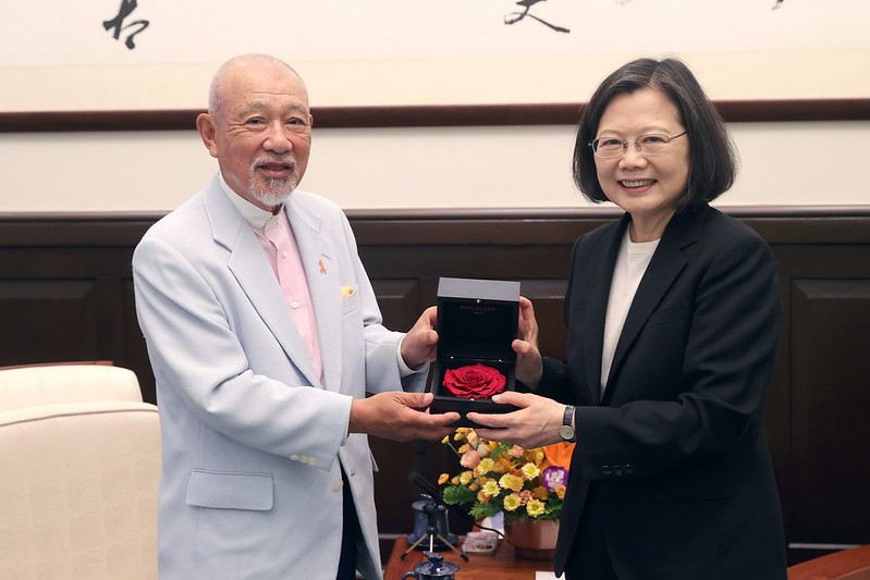接見日本財團會長笹川陽平　總統盼未來續提供新政府各項協助　支持臺灣加入CPTPP　深化臺日夥伴關係