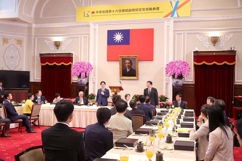 總統午宴「第16任總統副總統就職典禮日本國會議員慶賀團」並致詞