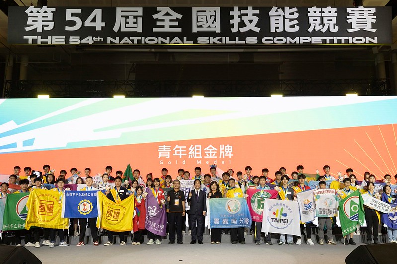 總統出席全國技能競賽　期許強化技職教育師資　提升技職學校設備品質　接軌國際讓臺灣經濟持續發展