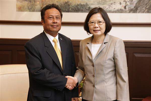 會見帛琉共和國雷蒙傑索總統等外賓　總統感謝遠道參加就職活動