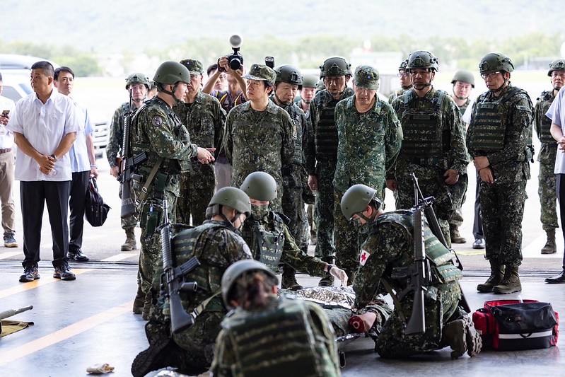 賴清德總統今（23）日上午赴花蓮地區，視導漢光演習空軍參演部隊實兵演練狀況