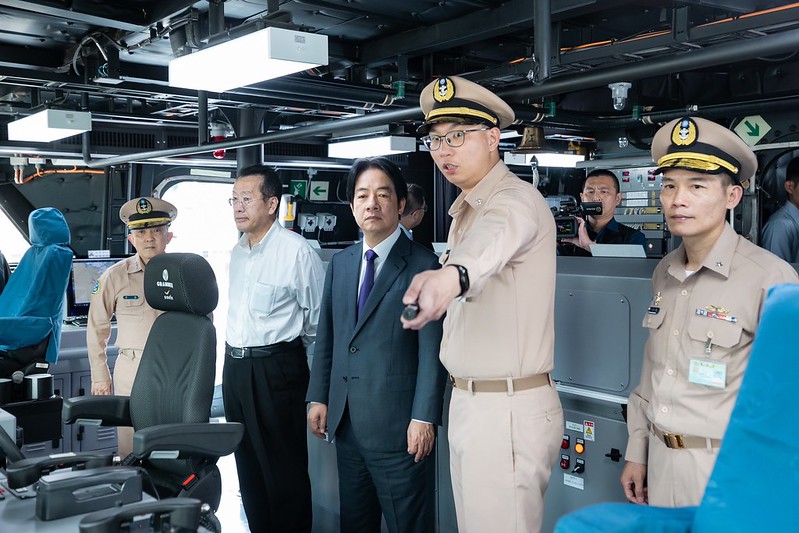 賴清德總統今（13）日上午前往基隆勗勉海軍131艦隊