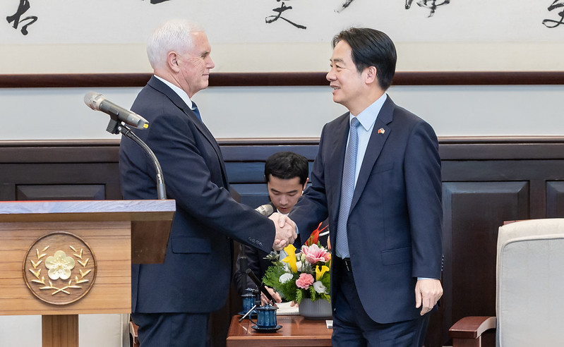 賴清德總統今（17）日下午接見美國前副總統彭斯（Mike Pence）