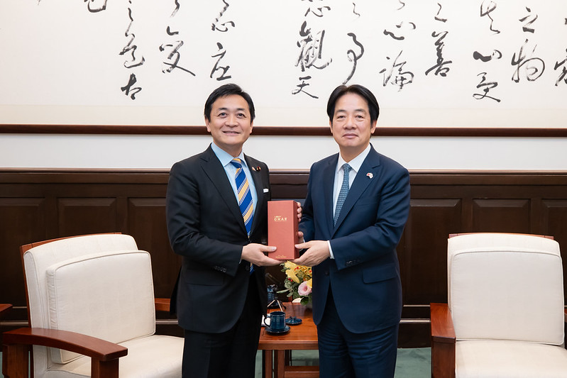 賴清德總統今（24）日下午接見「日本眾議院議員玉木雄一郎」