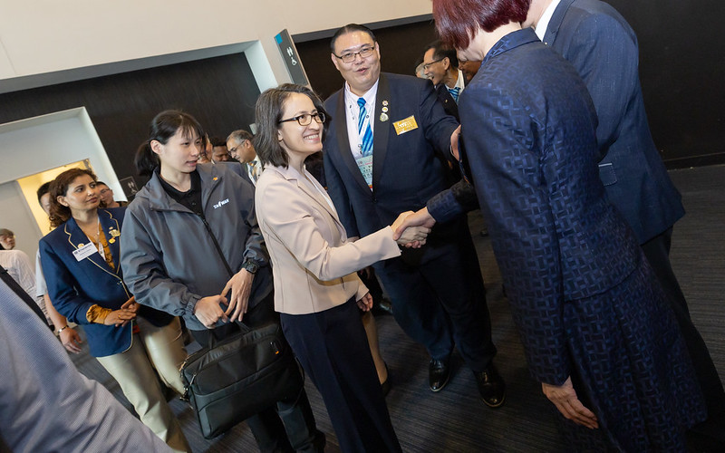 蕭美琴副總統今（15）日下午前往高雄出席「國際同濟會2025年亞太年會」