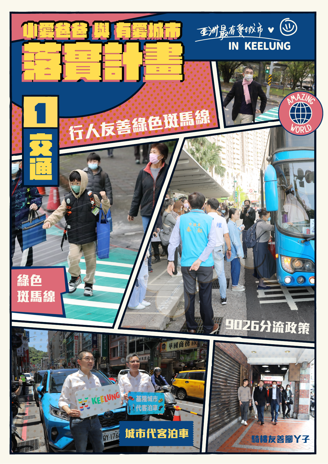 1.交通：行人友善綠色斑馬線