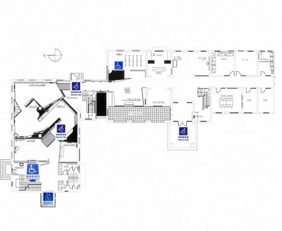 台北二二八紀念館1樓展場無障礙圖
