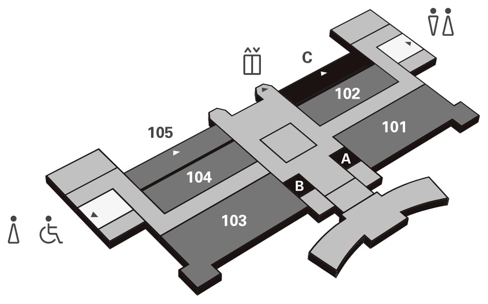 Floor plan of the 1st floor of KMH
