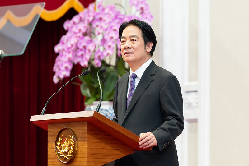 賴清德總統今（23）日晚間於總統府因應今日投票結果發表談話