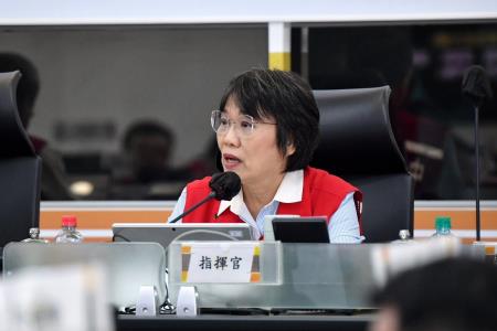 2025年7月6日行政院長卓榮泰視導丹娜絲颱風中央災害應變中心。