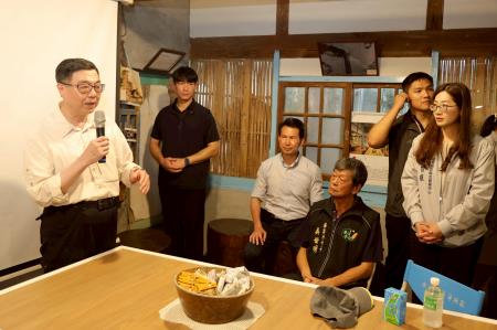 2025年7月29日行政院長卓榮泰關心雲林縣水林鄉蕃薯村民宅淹水情形