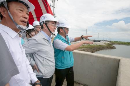 2025年6月14日視察「白水湖第一滯洪池抽水站防汛整備工作」_1
