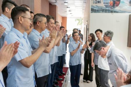 2025年6月20日行政院長卓榮泰視察基隆海巡強化海防安全韌性暨勗勉同仁