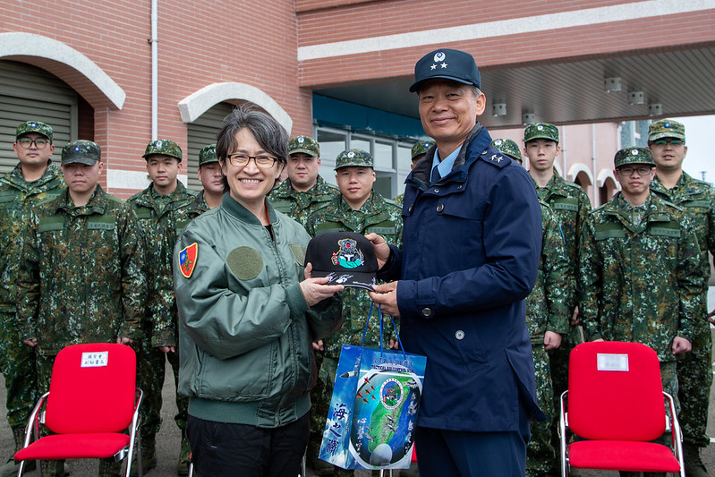 蕭美琴副總統今（9）日上午前往新竹地區勗勉空軍部隊