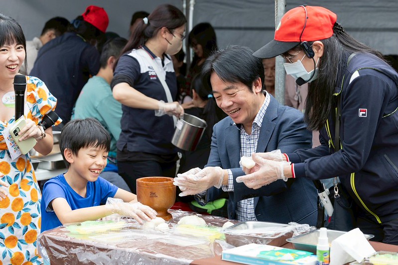 賴清德總統今（3）日下午出席「凱道農玩節 Good R Good Day」活動