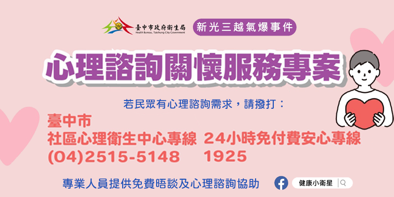 心理諮詢關懷服務專線(另開視窗)